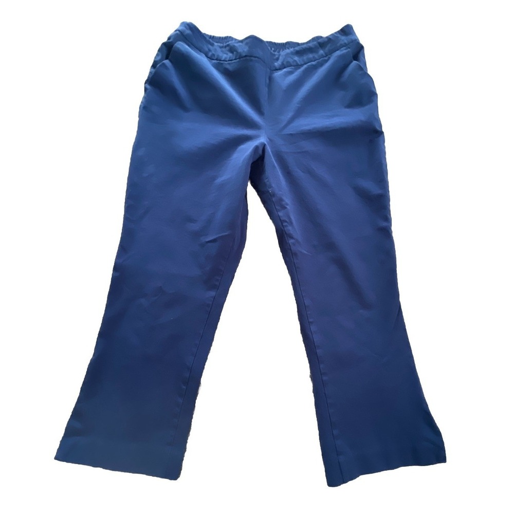 Isaac Mizrahi Capri Pants Women's 14 Stretch Pull-on Pockets Resort Coastal